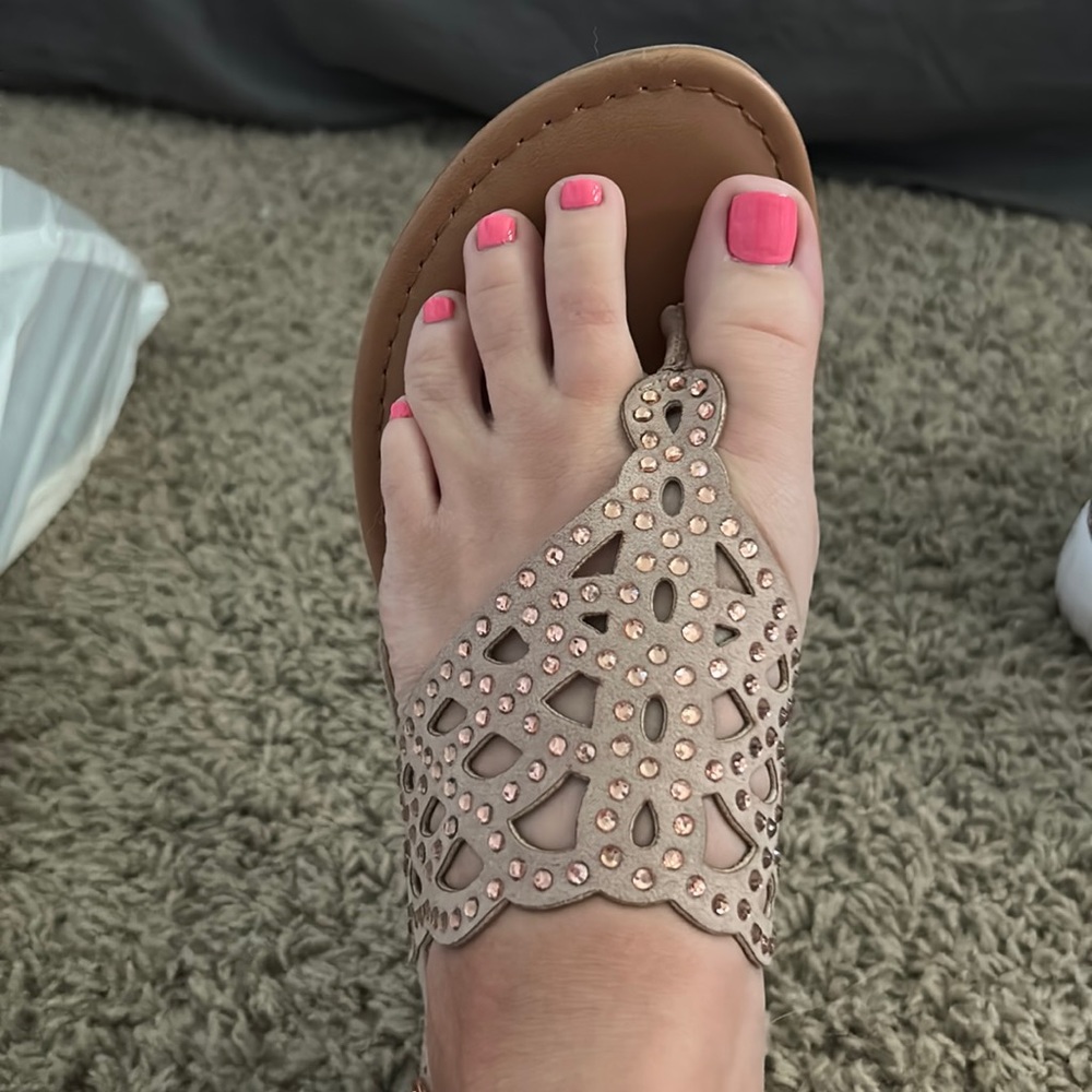 Blush Jeweled Sandals